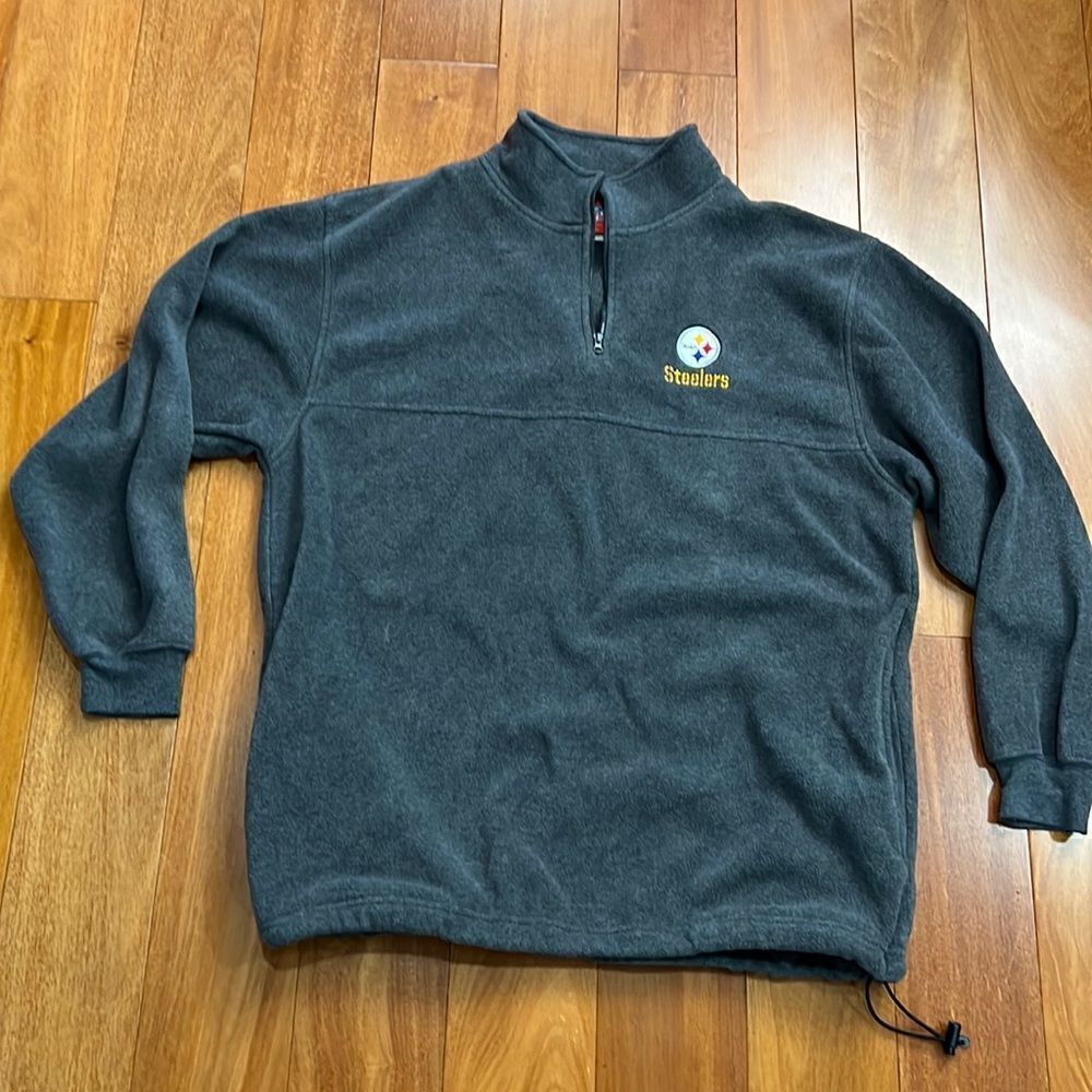 NFL Pittsburgh‎ Steelers men’s quarter zip fleece sweatshirt, size large